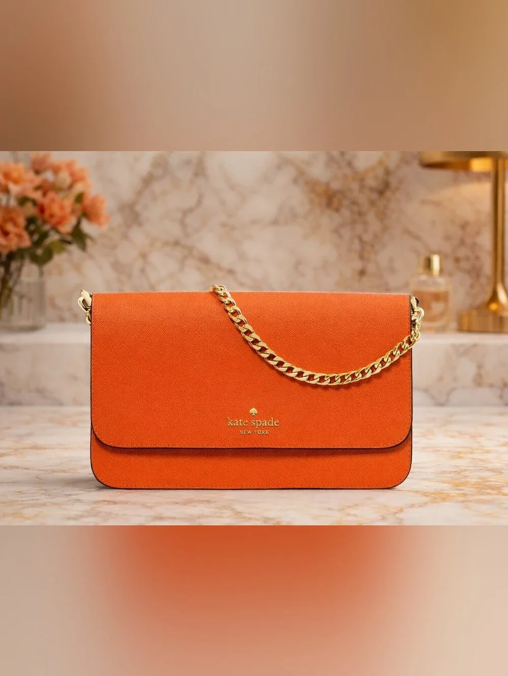 kate spade Orange Madison Willow Chain Crossbody Bag. NWT. Reg. $349